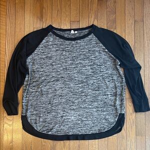 GAP Charcoal and Black Long Sleeve Tee